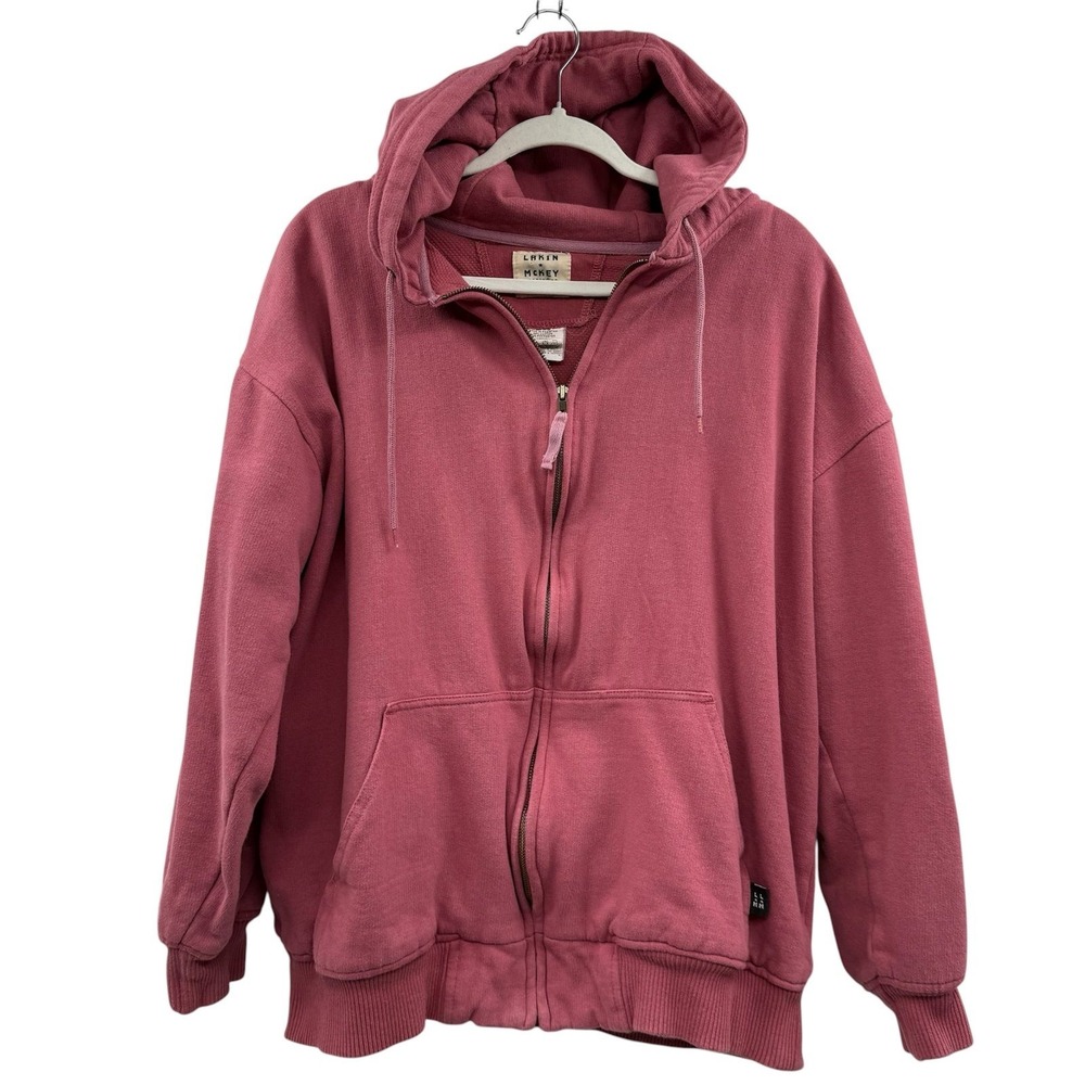 Lakin McKey Womens large Full Zip Hooded Work Sweatshirt Thermal Lined